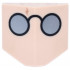 Slope, Curved 33 2 x 2 Double / Inverted with Black Round Glasses with Silver Lenses, Nougat Lightning Bolt Scar Pattern (HP Harry Potter Face): {светло нуга}