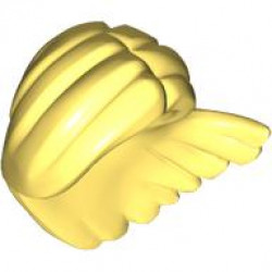 Minifigure, Hair Female Long, Parted on Left, Swept over Left Side: {студено жълт}