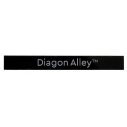 Tile 1 x 8 with White 'Diagon Alley' Pattern: {черен}