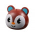 Minifigure, Head, Modified Squirrel / Cub with Ears with Molded Medium Azure Auricles and Printed White Face, Black Eyes and Orange Nose Pattern: {нов тъмно червен}