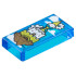 Tile 1 x 2 with White Clouds, Lime Castle and Clock Tower on Floating Rock Pattern: {прозрачно син}