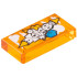 Tile 1 x 2 with Floating Castle in the Sky with Orange Roofs, White Clouds and Dark Azure Tree Pattern: {прозрачно ярко оранжев}
