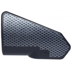 Technic, Panel Fairing # 7 Very Small Smooth Short, Side A with Silver Lattice Grid Pattern: {черен}