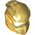 Minifigure, Headgear Ninjago Wrap Type 10 with Molded Pearl Gold Armor, Wraps and Knot Pattern: {огнено жълто-оранжев}