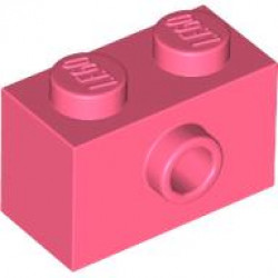 Brick, Modified 1 x 2 with Stud on Side: {пъстро коралов}