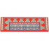 Tile 2 x 6 with Sand Blue and Sand Green Half Rug / Carpet with Leaves, Tan Lines, Geometric Shapes and Fringe Pattern: {ярко червен}