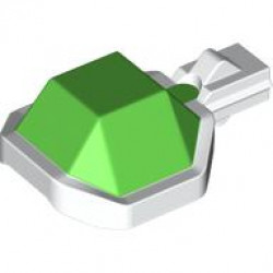Projectile Shell 2 x 2 with Molded White Bottom and Launch Attachment Pattern: {ярко зелен}