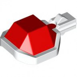 Projectile Shell 2 x 2 with Molded White Bottom and Launch Attachment Pattern: {ярко червен}