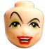 Mini Doll, Head Friends with Black Thin Long Eyebrows, Right Raised, Single Eyelashes, Lime Eyes and Eye Shadow, Nougat Cheek Lines, Red Lips, Open Mouth Smile with Teeth Parted Pattern: {светло нуга}