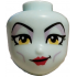 Mini Doll, Head Friends with Black Thin Long Eyebrows, Double Eyelashes, Yellow Eyes, Lavender Eye Shadow and Cheek Lines, Magenta Lips, Lopsided Grin Pattern: {аквамарин}