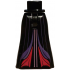 Mini Doll Hips and Skirt Full Length with Magenta Insets, Dark Purple and Medium Lavender Stripes Pattern - Thin Hinge: {черен}