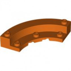 Brick, Round Corner 5 x 5 Macaroni with 4 x 4 Round Plate Macaroni: {червеникаво-оранжев}