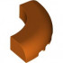 Brick, Round Corner 5 x 5 without Studs: {червеникаво-оранжев}