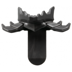 Minifigure Armor Shoulder Pads Spiked with Dragon Lower Jaw and 2 Studs on Long Back: {титаниево метален}