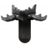 Minifigure Armor Shoulder Pads Spiked with Dragon Lower Jaw and 2 Studs on Long Back: {титаниево метален}