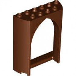 Panel 2 x 6 x 6 with Pointed Arch: {червеникаво-кафяв}