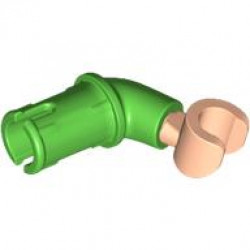 Arm with Technic Pin with Light Nougat Hand: {ярко зелен}