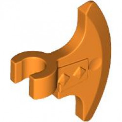 Minifigure, Weapon Axe Head with Clip: {ярко оранжев}