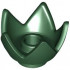 Minifigure, Headgear Crown Eggshell with 5 Points and Center Stud: {земно зелен}