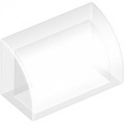 Slope, Curved 1 x 2: {прозрачен}