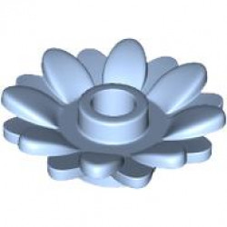 Plant Flower 2 x 2 Round with 16 Petals (Sunflower) with Open Stud: {светло кралско син}