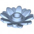 Plant Flower 2 x 2 Round with 16 Petals (Sunflower) with Open Stud: {светло кралско син}