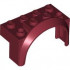 Vehicle, Mudguard 4 x 2 1/2 x 2 with Arch Round: {нов тъмно червен}