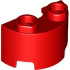 Cylinder Half 1 x 2 x 1: {ярко червен}