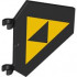 Flag 5 x 6 Hexagonal with 3 Yellow Triangles Blacktron I Logo Pattern: {черен}