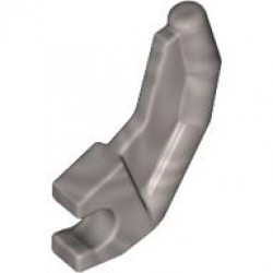 Barb / Claw / Horn / Tooth with Clip, Angled: {сребърно метален}