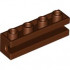 Brick, Modified 1 x 4 with Channel: {червеникаво-кафяв}