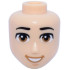 Mini Doll, Head Friends Male Large with Black Eyebrows, Medium Nougat Eyes, Nougat Chin Dimple, Medium Nougat Open Mouth Smile with Teeth Pattern: {светло нуга}