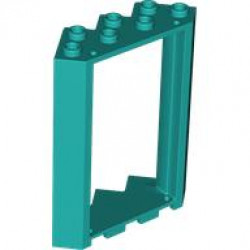 Door, Frame 4 x 4 x 6 Corner: {ярко синьо-зелен}
