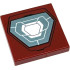 Tile 2 x 2 with White and Metallic Light Blue Hexagonal Arc Reactor Pattern: {нов тъмно червен}