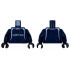 Torso Racing Suit with White 'SAFETY CAR' and Stripes Pattern / Dark Blue Arms / Black Hands: {земно син}