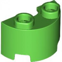 Cylinder Half 1 x 2 x 1: {ярко зелен}