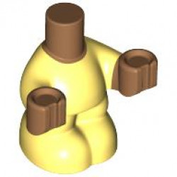 Micro Doll, Body Baby / Toddler with Molded Bright Light Yellow Jumpsuit / Coverall Pattern: {умерен нуга}