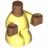 Micro Doll, Body Baby / Toddler with Molded Bright Light Yellow Jumpsuit / Coverall Pattern: {умерен нуга}