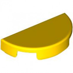 TILE 1X2, W/ 1/2 CIRCLE: {ярко жълт}