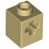 BRICK 1X1, W/ CROSS HOLE     : {тухлено жълт}