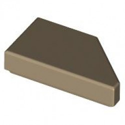 TILE 1X2, DEG. 45, CUT, LEFT: {пясъчно жълт}