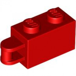 Brick, Modified 1 x 2 with Bar Handle on End - Bar Flush with Edge: {ярко червен}