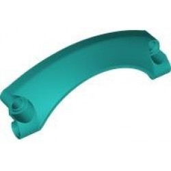 Technic, Panel Car Mudguard Arched #42 9 x 2 x 3 Rounded Top: {ярко синьо-зелен}