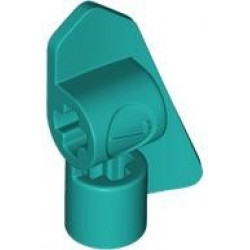 LEFT BASE PLATE 2X3, W/ CROSS HOLE: {ярко синьо-зелен}