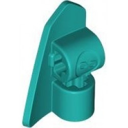 RIGHT BASE PLATE 2X3, W/ CROSS HOLE: {ярко синьо-зелен}