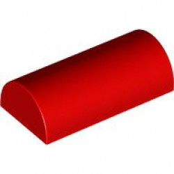 Slope, Curved 2 x 4 Double with Groove: {ярко червен}