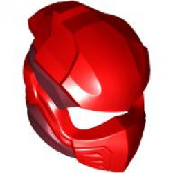 Minifigure, Headgear Ninjago Wrap Type 10 with Molded Red Armor, Wraps and Knot Pattern: {нов тъмно червен}
