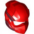 Minifigure, Headgear Ninjago Wrap Type 10 with Molded Red Armor, Wraps and Knot Pattern: {нов тъмно червен}
