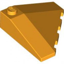 Wedge 4 x 4 (Slope 18 Corner): {огнено жълто-оранжев}
