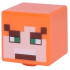 Minifigure, Head, Modified Cube with Pixelated Light Nougat Face, Green Eyes, Reddish Brown Eyebrows and Angry Open Mouth with Top Teeth Pattern (Minecraft Alex): {ярко оранжев}